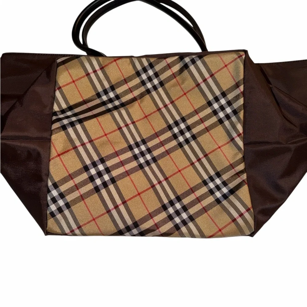 Authentic Burberry Nova Check Blue Label Tote Nylon Bag.(EUC) - Picture 4 of 15